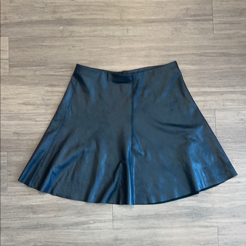 Spanx Liquid Leather Black Skirt